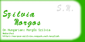 szilvia morgos business card