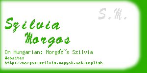 szilvia morgos business card